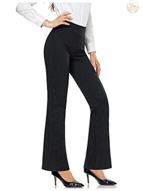 High Waist Stretchy Bootcut Pants, Ponte Knit, 4-Way Stretch